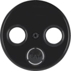 HAGER BOCCHIOTTI - Pezzo centrale per presa TV doppia/tripla Berker R.1/R.3/R.?classic nero lucido