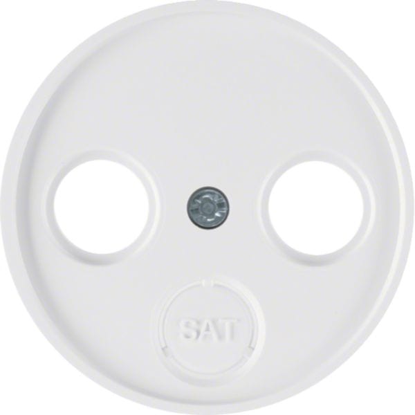 HAGER BOCCHIOTTI - Pezzo centrale per presa TV doppia/tripla R.1/R.3/R.classic bianco polare lucido