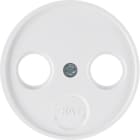 HAGER BOCCHIOTTI - Pezzo centrale per presa TV doppia/tripla R.1/R.3/R.classic bianco polare lucido