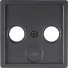 HAGER BOCCHIOTTI - Pezzo centrale per presa TV doppia/tripla Q.1/Q.3 antracite velluto, verniciato