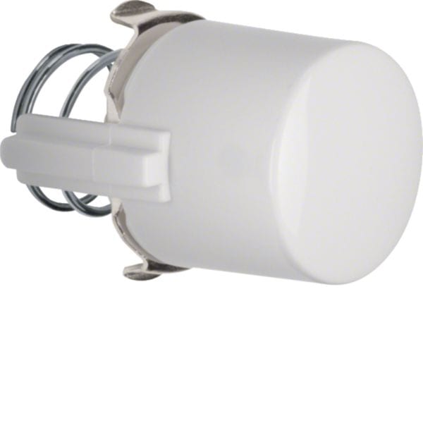 HAGER BOCCHIOTTI - Puls. x base puls./spia luminosa E10 Serie 1930/Glas/R.classic bianco pol. luc.