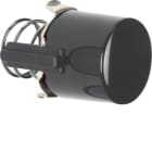 HAGER BOCCHIOTTI - Pulsante x base pulsante/spia luminosa E10 Serie 1930/Glas/R.classic nero lucido