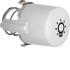 HAGER BOCCHIOTTI - Base puls./spia lum. E10 + simb. luce Serie 1930/Glas/R.classic bianco pol. luc.