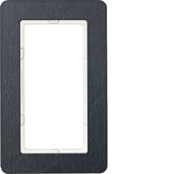 HAGER BOCCHIOTTI - Cornice con finestra grande Berker Q.7 ardesia naturale