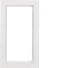 HAGER BOCCHIOTTI - Cornice con finestra grande Berker Q.3 bianco polare velluto