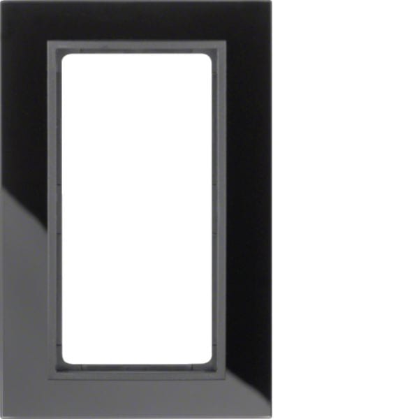 HAGER BOCCHIOTTI - Cornice in vetro con finestra grande Berker B.7 vetro nero/antracite opaco