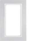 HAGER BOCCHIOTTI - Cornice con finestra grande Berker B.7 alu/bianco polare opaco, alluminio anodiz