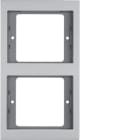 HAGER BOCCHIOTTI - Cornice doppia per montaggio verticale Berker K.5 alu, alluminio anodizzato