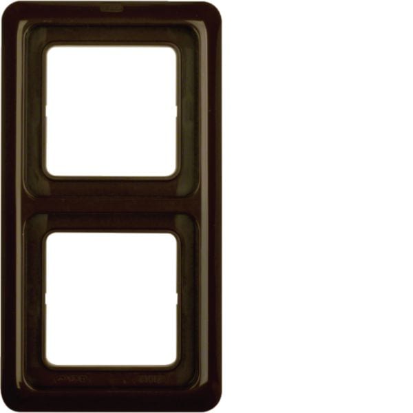 HAGER BOCCHIOTTI - Cornice doppia wg UP IP44 marrone lucido