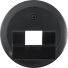 HAGER BOCCHIOTTI - Pezzo centrale per presa RJ universale Serie 1930/Glas nero lucido