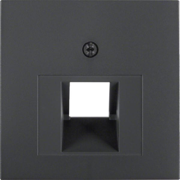 HAGER BOCCHIOTTI - Pezzo centrale per presa RJ universale Berker B.3/B.7 antracite opaco