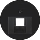 HAGER BOCCHIOTTI - Pezzo centrale per presa RJ universale Berker R.1/R.3/R.?classic nero lucido