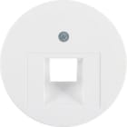 HAGER BOCCHIOTTI - Pezzo centrale per presa RJ universale R.1/R.3/R.classic bianco polare lucido