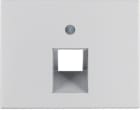 HAGER BOCCHIOTTI - Pezzo centrale per presa RJ universale Berker K.5 alu, alluminio anodizzato