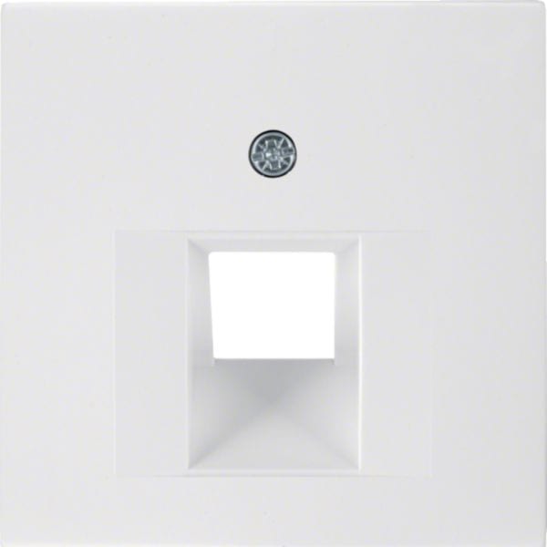 HAGER BOCCHIOTTI - Pezzo centrale per presa RJ universale Berker S.1/B.3/B.7 bianco polare lucido