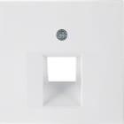 HAGER BOCCHIOTTI - Pezzo centrale per presa RJ universale Berker S.1/B.3/B.7 bianco polare lucido
