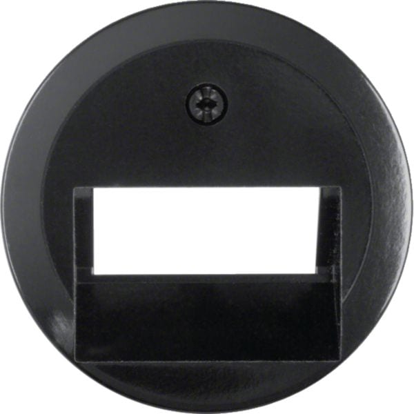 HAGER BOCCHIOTTI - Pezzo centrale per presa RJ universale doppio Serie 1930/Glas nero lucido