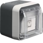 HAGER BOCCHIOTTI - Presa RJ a 8 poli scherm + coperch x parete cat. 6 Serie W.1 grigio/gri chiar op