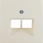 HAGER BOCCHIOTTI - Pezzo centrale per presa RJ universale doppio Berker S.1 bianco lucido