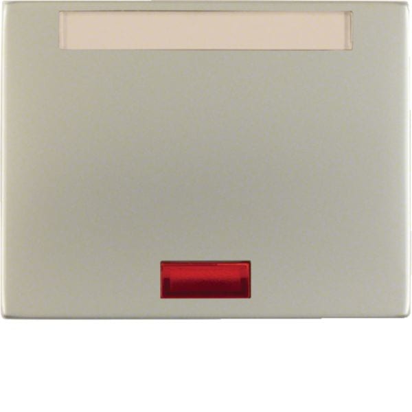 HAGER BOCCHIOTTI - Bilanciere con lente e portaetichetta Berker K.5 acciaio inox, metallo opaco