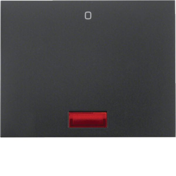 HAGER BOCCHIOTTI - Bilanciere con serigrafia "0" e lente Berker K.1 antracite opaco, verniciato