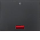 HAGER BOCCHIOTTI - Bilanciere con serigrafia "0" e lente Berker K.1 antracite opaco, verniciato