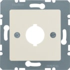 HAGER BOCCHIOTTI - Mascherina centrale con apertura di incasso Ø 18,8 mm bianco lucido