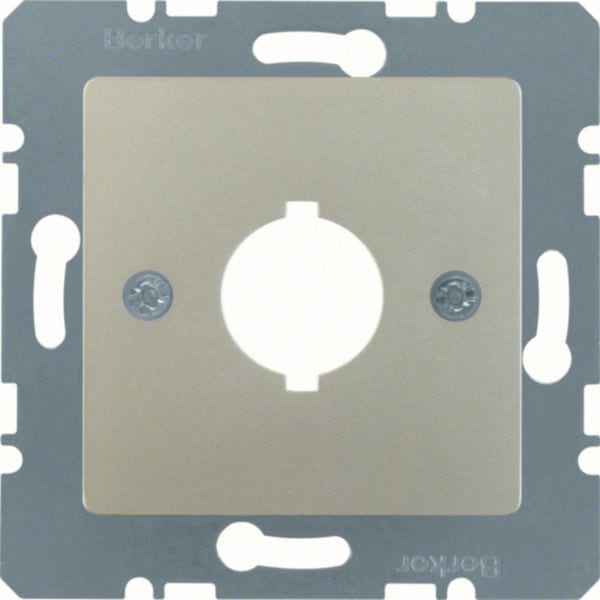 HAGER BOCCHIOTTI - Mascherina c.le con apertura di incasso Ø 18,8 mm acciaio inox opaco, vern.