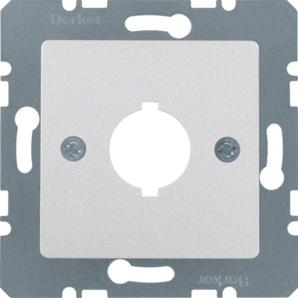 HAGER BOCCHIOTTI - Mascherina centrale con apertura di incasso Ø 18,8 mm alu opaco, verniciato