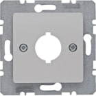 HAGER BOCCHIOTTI - Mascherina centrale con apertura di incasso Ø 18,8 mm alu opaco, verniciato