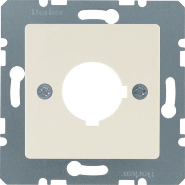 HAGER BOCCHIOTTI - Mascherina centrale con apertura di incasso  Ø 22,5 mm bianco lucido