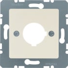 HAGER BOCCHIOTTI - Mascherina centrale con apertura di incasso Ø 22,5 mm bianco lucido