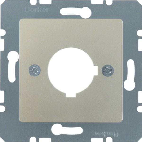 HAGER BOCCHIOTTI - Mascherina c.le con apertura di incasso Ø 22,5 mm acciaio inox opaco, vern.