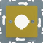 HAGER BOCCHIOTTI - Mascherina centrale con apertura di incasso Ø 22,5 mm giallo lucido