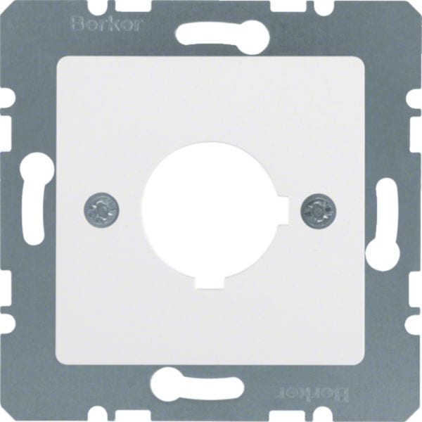 HAGER BOCCHIOTTI - Mascherina c.le con apertura di incasso Ø 22,5 mm bianco pol. opac/vellut