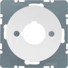 HAGER BOCCHIOTTI - Pezzo centrale con apertura di incasso Ø 22,5 mm R.1/R.3 bianco polare lucido