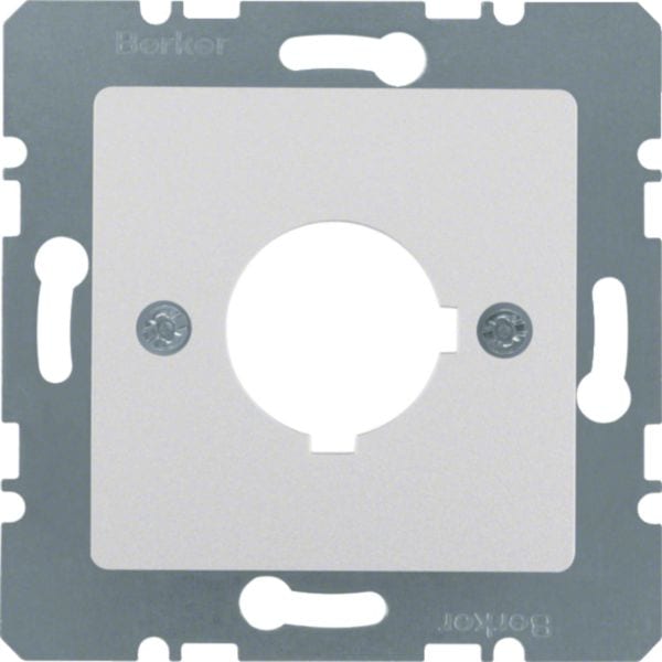 HAGER BOCCHIOTTI - Mascherina centrale con apertura di incasso Ø 22,5 mm alu opaco, verniciato
