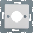 HAGER BOCCHIOTTI - Mascherina centrale con apertura di incasso Ø 22,5 mm alu opaco, verniciato