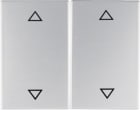 HAGER BOCCHIOTTI - Bilanciere doppio con serigrafia frecce Berker K.5 alu, alluminio anodizzato