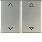 HAGER BOCCHIOTTI - Bilanciere doppio con serigrafia frecce Berker K.5 acciaio inox, metallo opaco