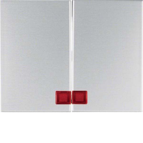 HAGER BOCCHIOTTI - Bilanciere doppio con lente Berker K.5 alu opaco, verniciato
