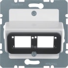 HAGER BOCCHIOTTI - Mascherina centrale per modulo doppio Reichle&De-Massari bianco polare lucido