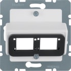 HAGER BOCCHIOTTI - Mascherina c.le x modulo doppio Reichle&De-Massari bianco pol. opac/vellut