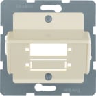 HAGER BOCCHIOTTI - Mascherina centrale per accoppiamenti in fibra ottica Duplex SC bianco lucido