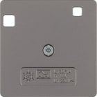 HAGER BOCCHIOTTI - Mascherina centrale 50x50 x int. diff., acciaio inossidabile opaco verniciato