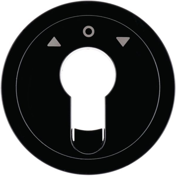 HAGER BOCCHIOTTI - Pezzo c.le x commutatori/pulsanti a chiave x veneziane Serie R.1/R.3 nero Lucid