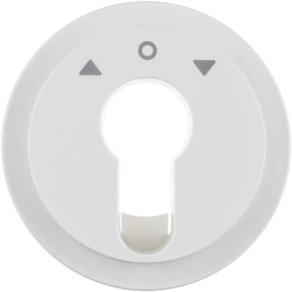 HAGER BOCCHIOTTI - Pezzo c.le x comm./puls. a chiave x venez. Serie R.1/R.3 bianco pol. luc.