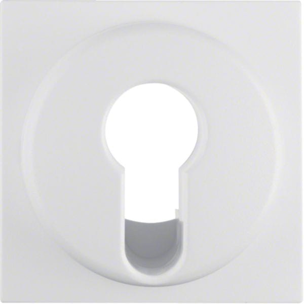 HAGER BOCCHIOTTI - Pezzo centrale per interruttore/pulsante a chiave Q.1/Q.3 bianco polare velluto