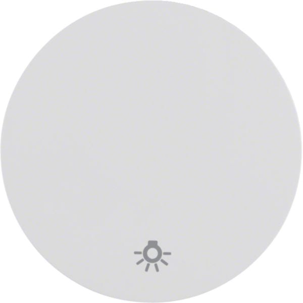 HAGER BOCCHIOTTI - Bilanciere con serigrafia per luce Berker R.1/R.3 bianco polare lucido