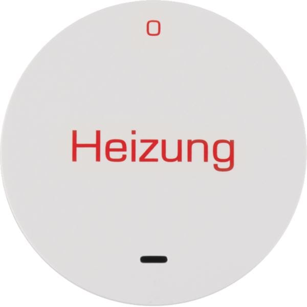 HAGER BOCCHIOTTI - Bilanciere con stampa "Heizung" e "0" Serie R.1/R.3/R.8 bianco polare lucido